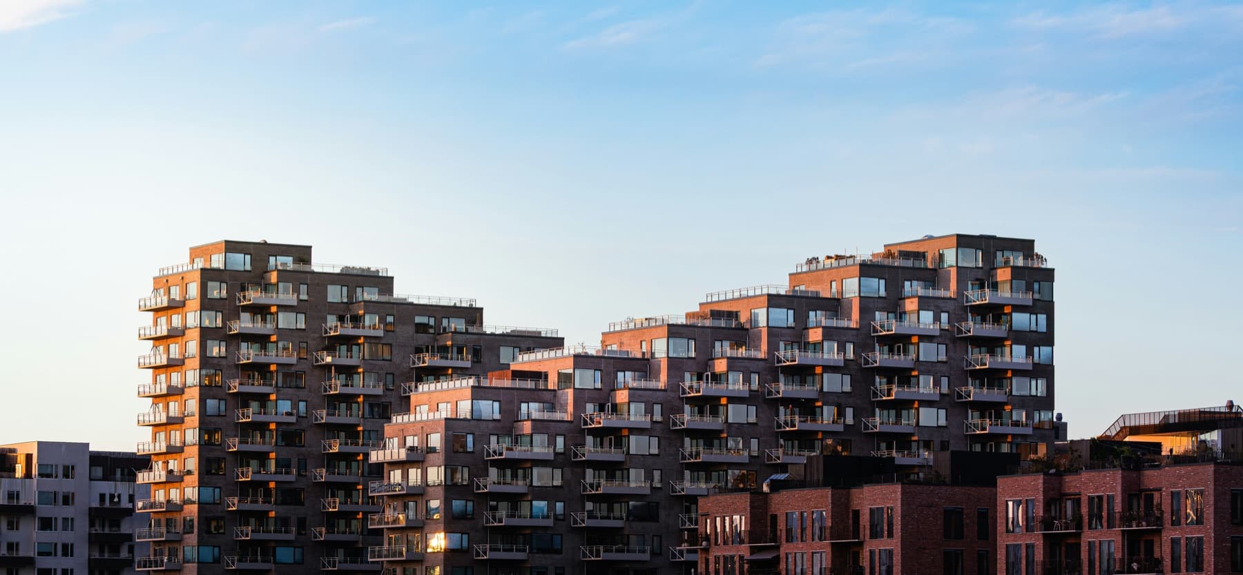 Moderne lejlighedsbyggeri i København
